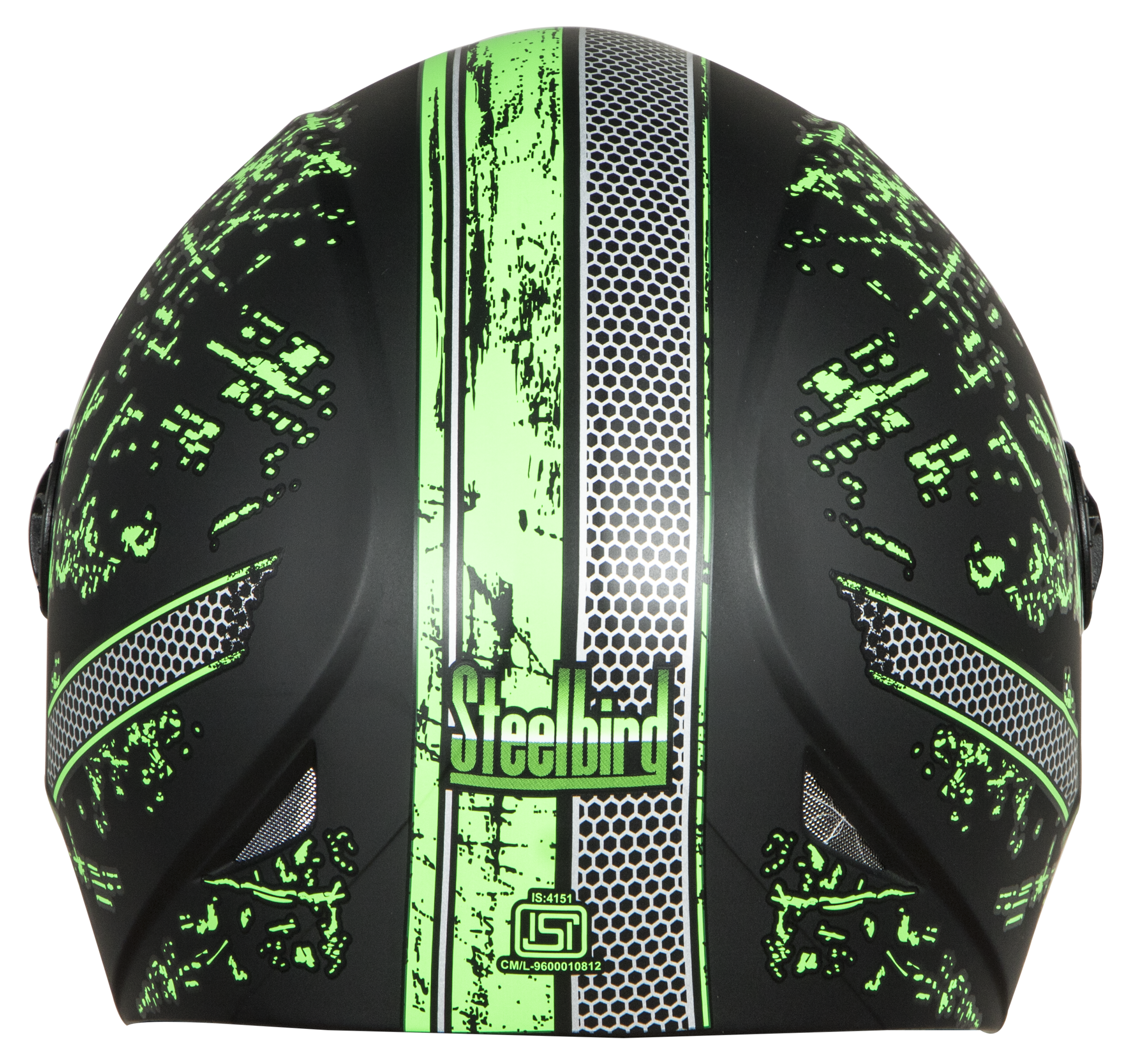 SBH-1 Adonis R2K Glossy Black With Green( Fitted With Clear Visor Extra Smoke Visor Free)